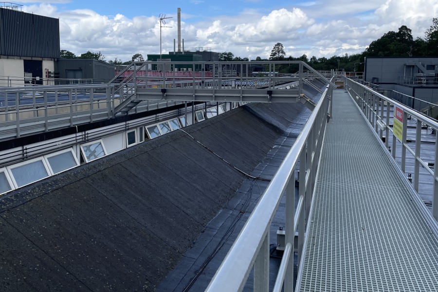 Safer maintenance access walkway installed at Frimley Park Hospital