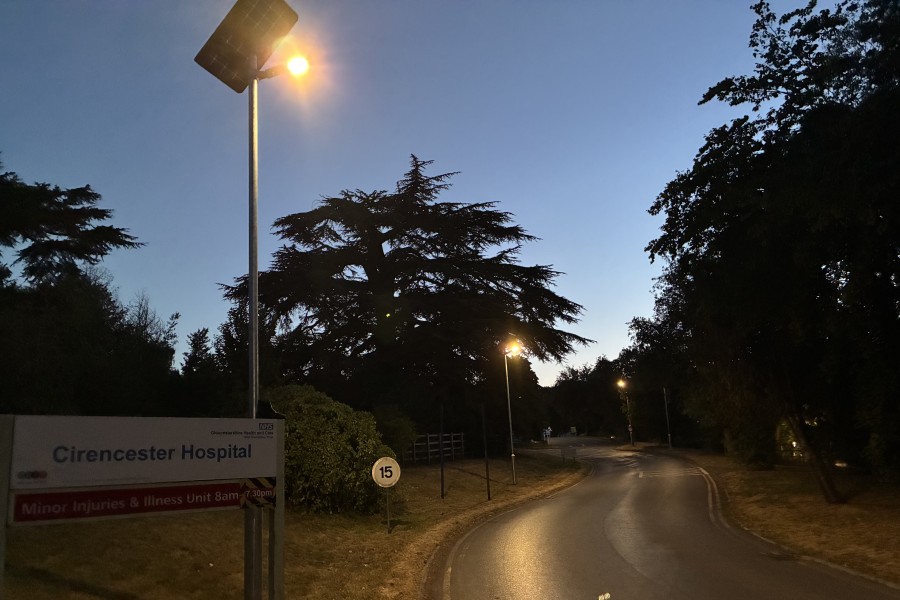 Solar lighting installed at Cirencester Hospital